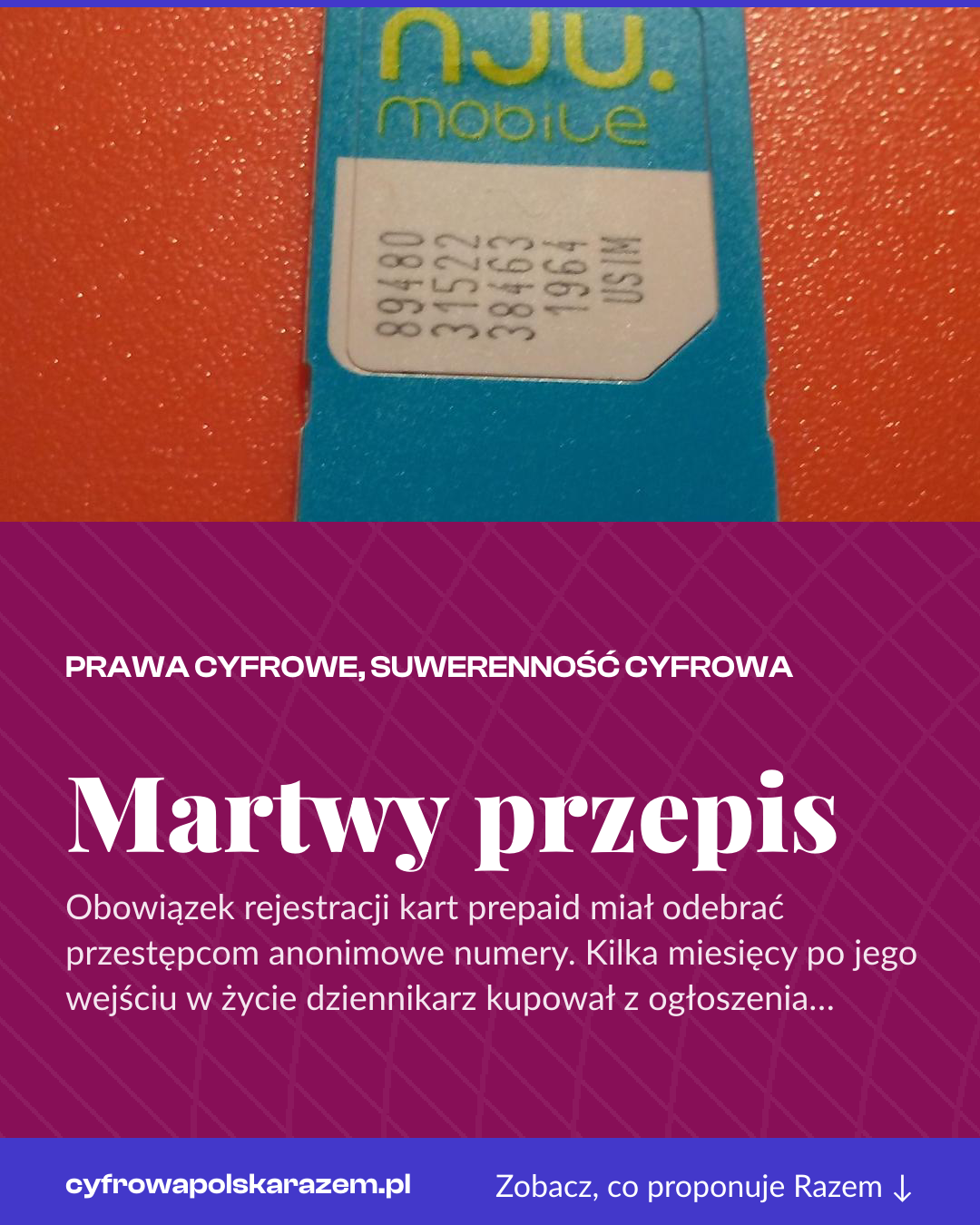Grafika pionowa do udostępnienia: Martwy przepis